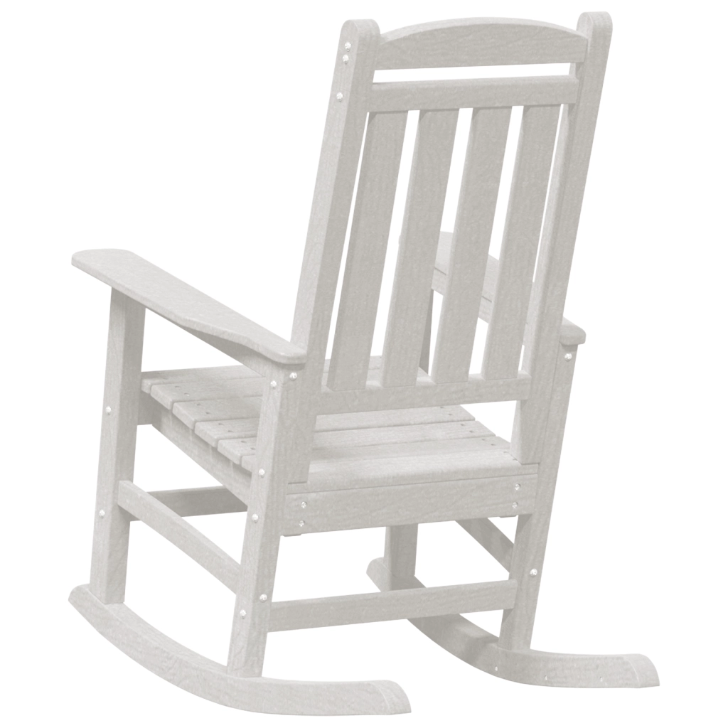 Sedia a dondolo da giardino  2 pcs Bianco 70x92x107.5 cm HDPE