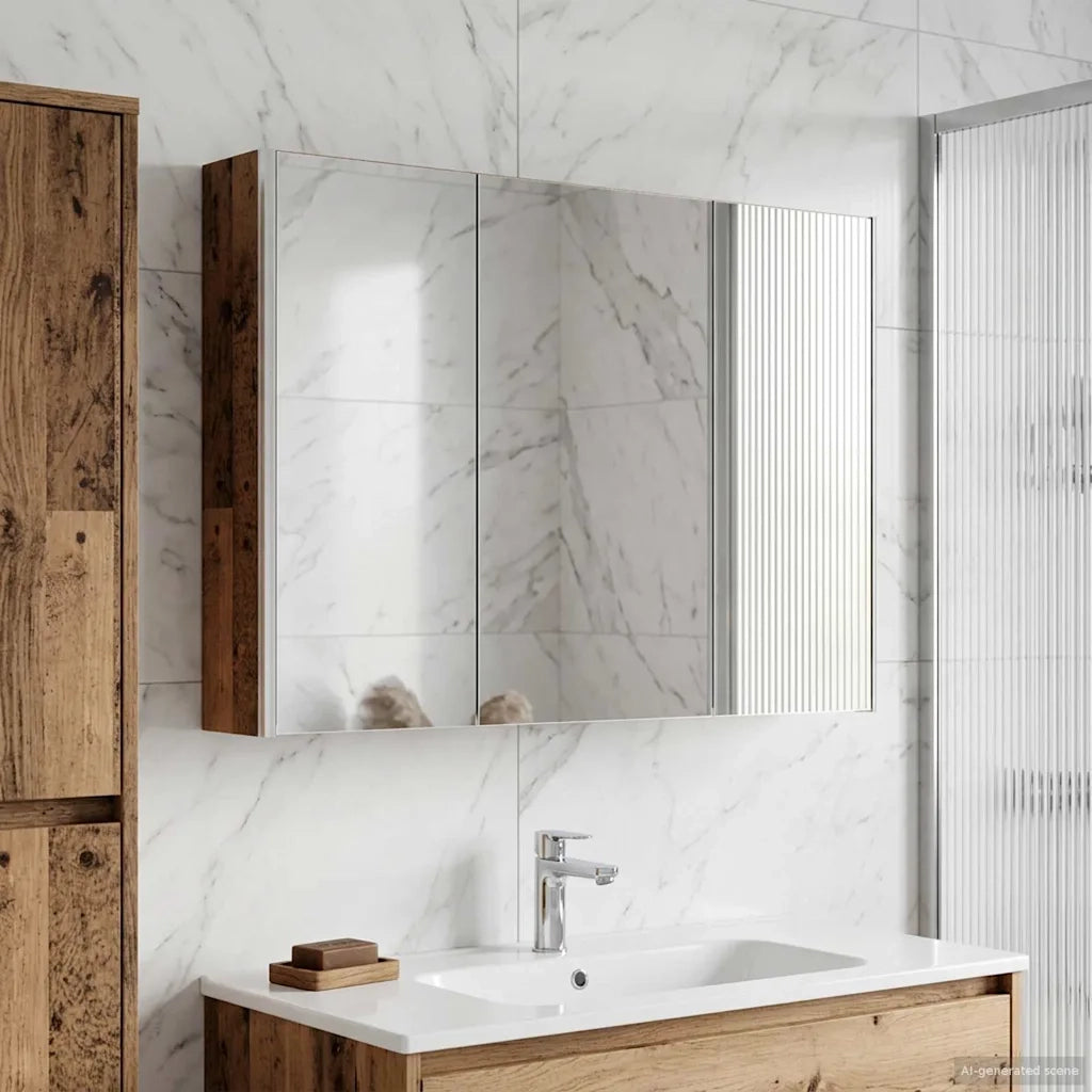 Mobiletto per specchio da Bagno | Armadio da bagno Legno vecchio