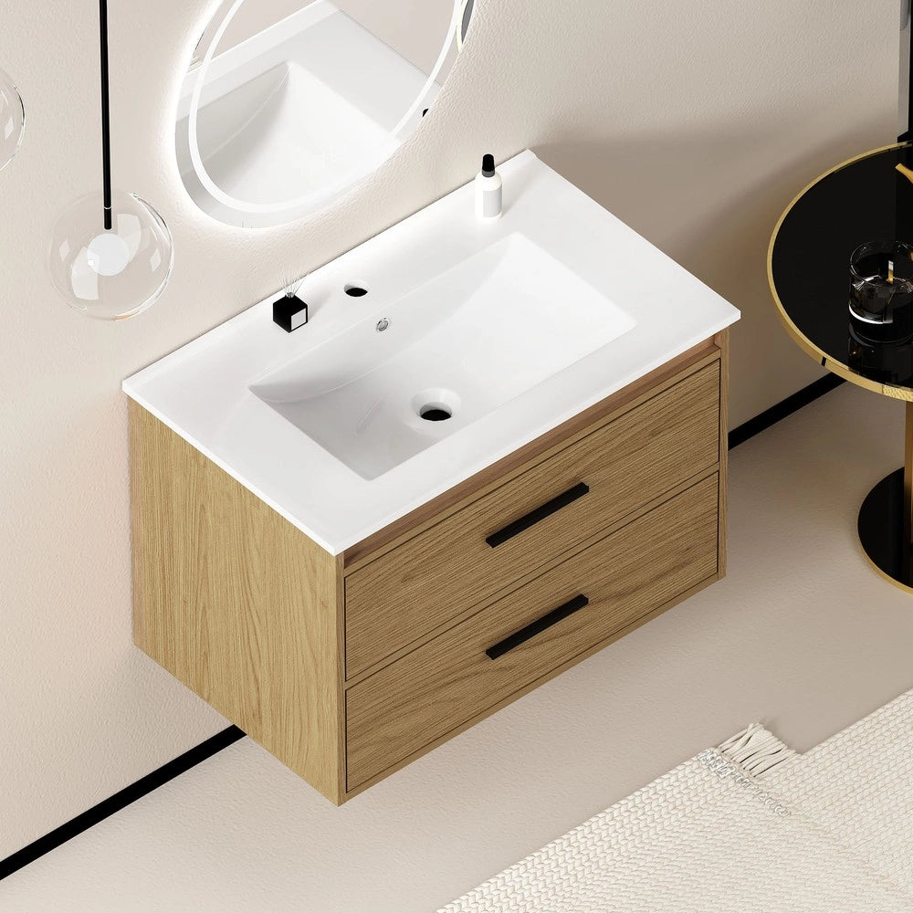 Armadietto Bagno con Cassetti ¨C Xylo ¨C Rovere Chiaro, 75 cm