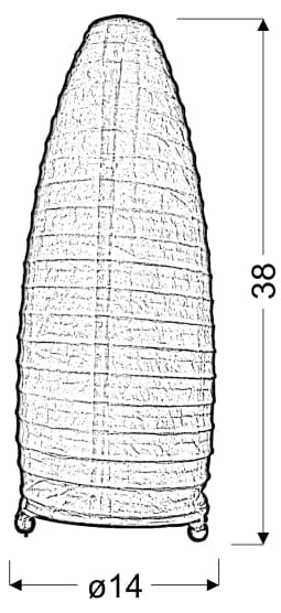Lampada da tavolo Candellux Papirus legno/bianco E14