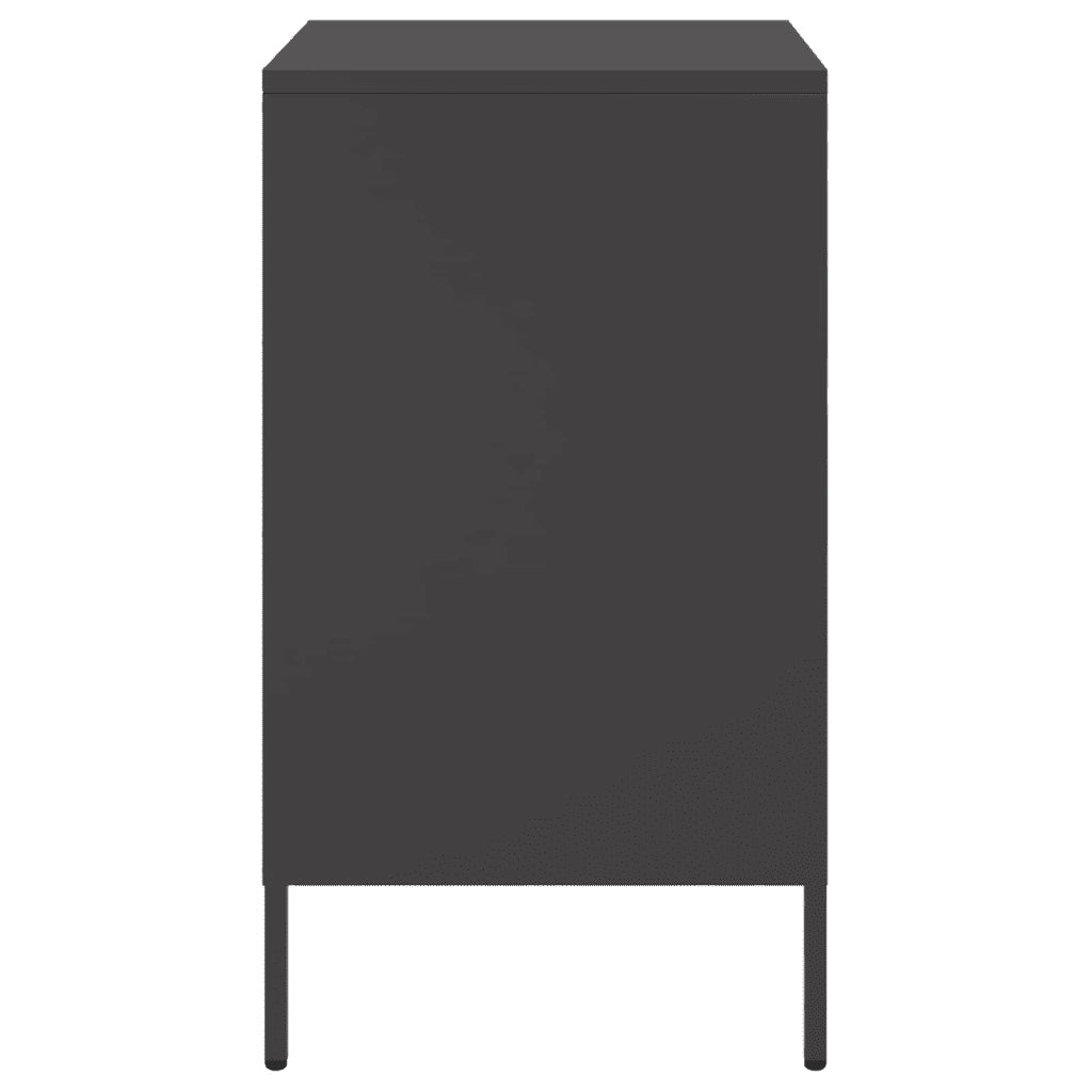 Comodini 2 pz Neri 36x39x68 cm in Acciaio