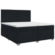 Letto box spring con materasso Nero 200 x 200 cm Tessuto 3453481