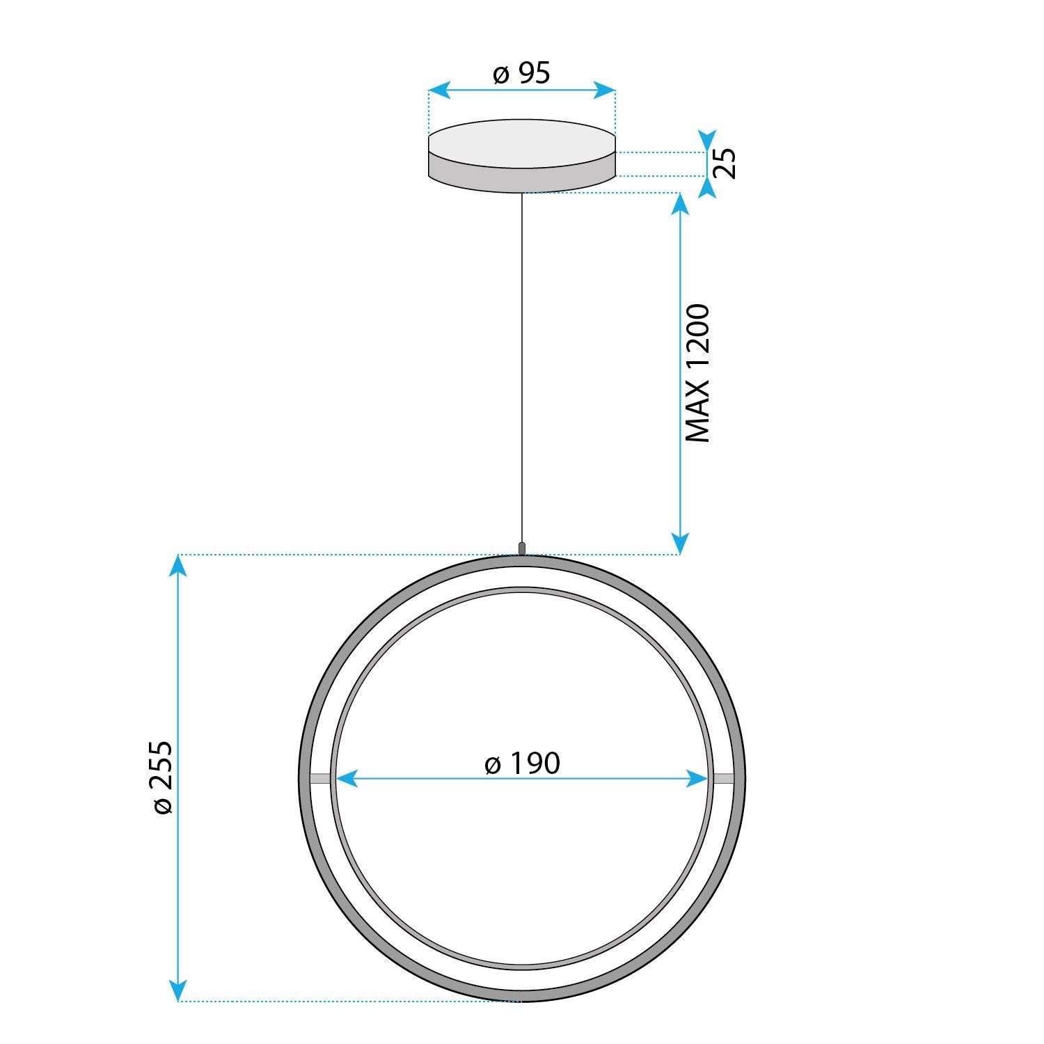 Lampada A Sospensione Led App1790-cp Black