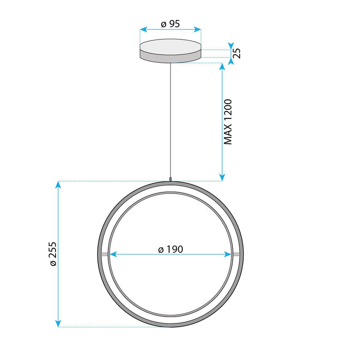 Lampada A Sospensione Led App1790-cp Black