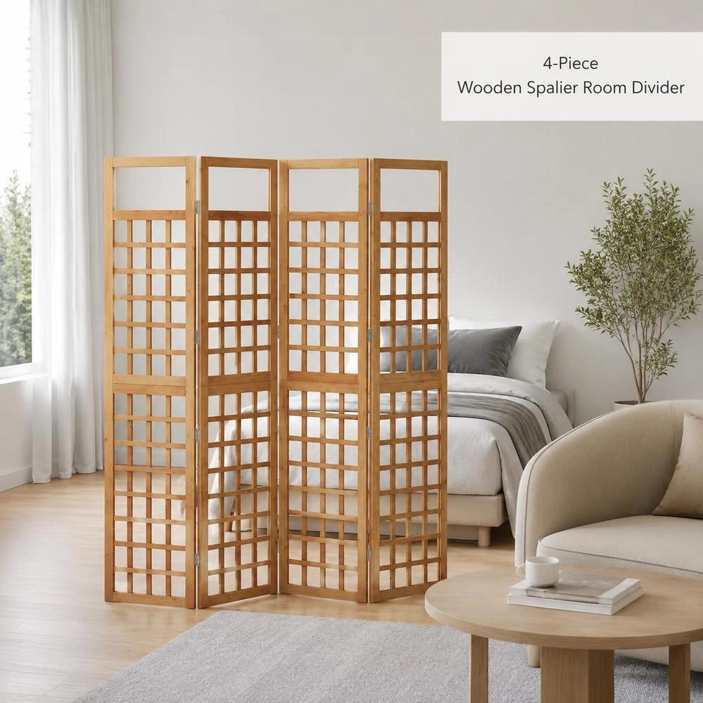 Trellis/Screen 4-piece Solid Fir Wood 161x180 Cm