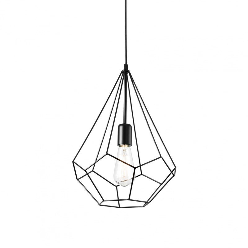 Lampada A Sospensione Ampolla-3 Sp1 Nero Ideal-Lux