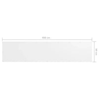 Paravento Balcone Bianco 90x400 cm in Tessuto Oxford cod mxl 13378