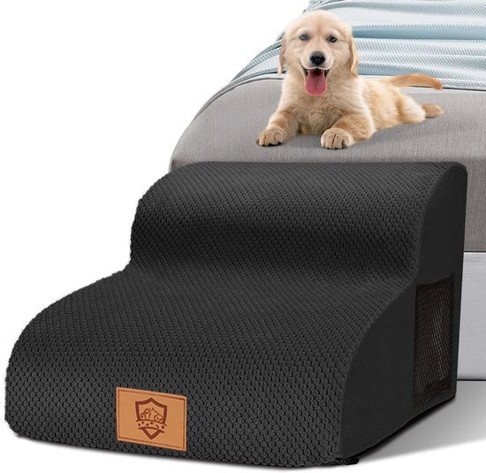 Trappola per cani per piccoli cani, 2 gradini, trappola per cani, 40cm alte, realizzata in schiuma, superficie antiscivolo, trappola per gatti per divano letto, rimovibile, lavabile