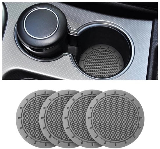 Sostegno per bicchieri per auto 4 pezzi - diametro 7 cm - antiscivolo - duraturo - adatto per la maggior parte delle auto - silicone ecocompatibile - sostegno per bicchieri
