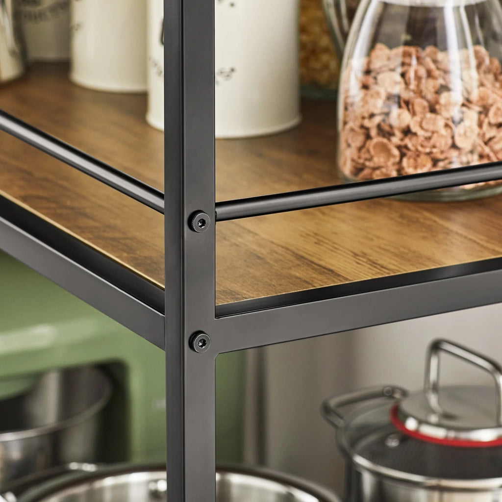 Carrello da portata con 5 ripiani Carrello laterale Carrello da cucina ripiano per microonde 110x45x92cm SVW18-F