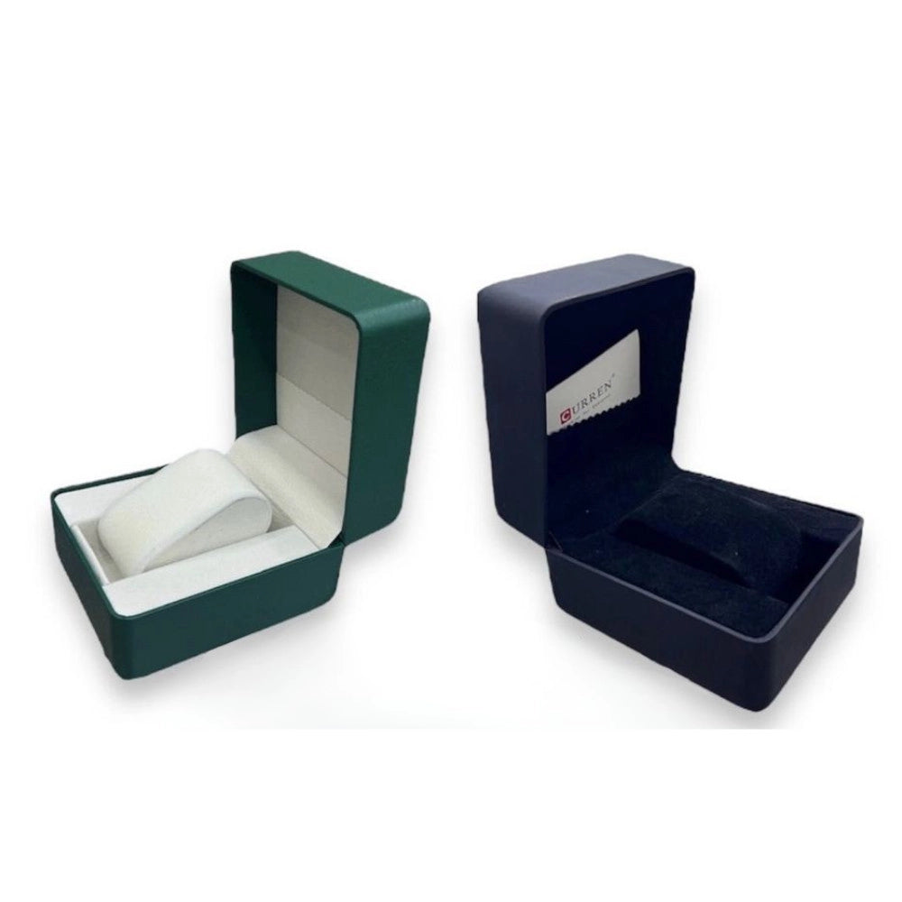 Trade Shop - Scatola Porta Orologio Elegante Effetto Pelle 11x10.5x7.5 Cm Con Interno Imbottito -