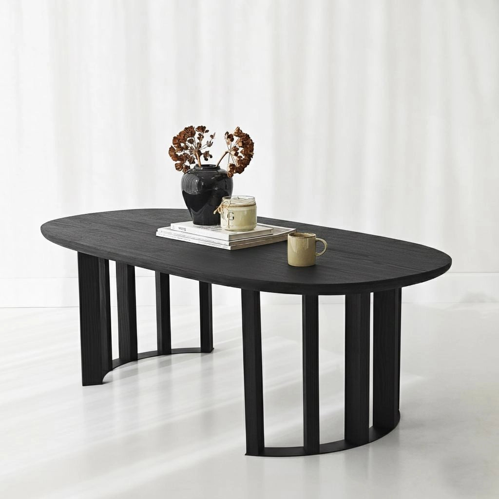 Tavolino in legno "Elysia" - 120 x 60 x 40 cm - Nero
