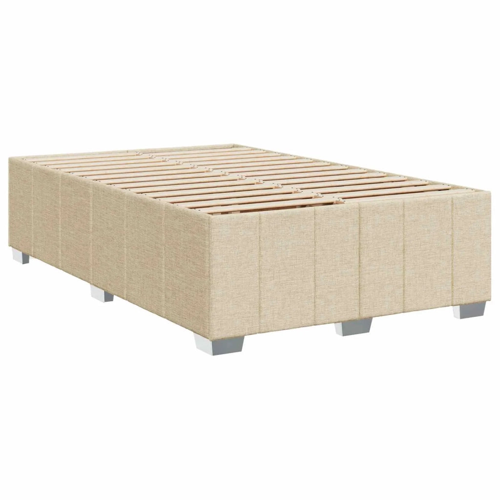 Letto box spring con materasso Crema 120 x 200 cm Tessuto 3452647