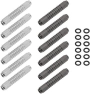 Set di viti 12 - 14 gram - 2BA filo interno - Nero/Argento - Metallo - Sostenibile - Viti per dardi