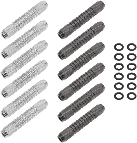Set di viti 12 - 14 gram - 2BA filo interno - Nero/Argento - Metallo - Sostenibile - Viti per dardi
