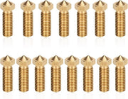 15 pezzi di spruzzatori per stampante 3D in metallo - 0,4 mm - resistente al calore - componenti di stampante - per uso in librerie, aule scolastiche e uffici.