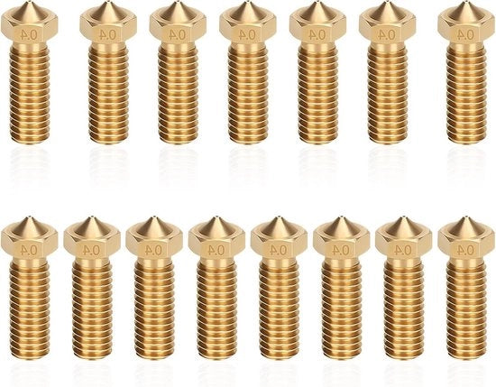 15 pezzi di spruzzatori per stampante 3D in metallo - 0,4 mm - resistente al calore - componenti di stampante - per uso in librerie, aule scolastiche e uffici.