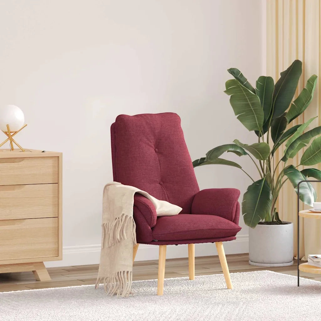 poltrona Rosso Vino 69 x 74 x 93 cm Tessuto e compensato 42001853
