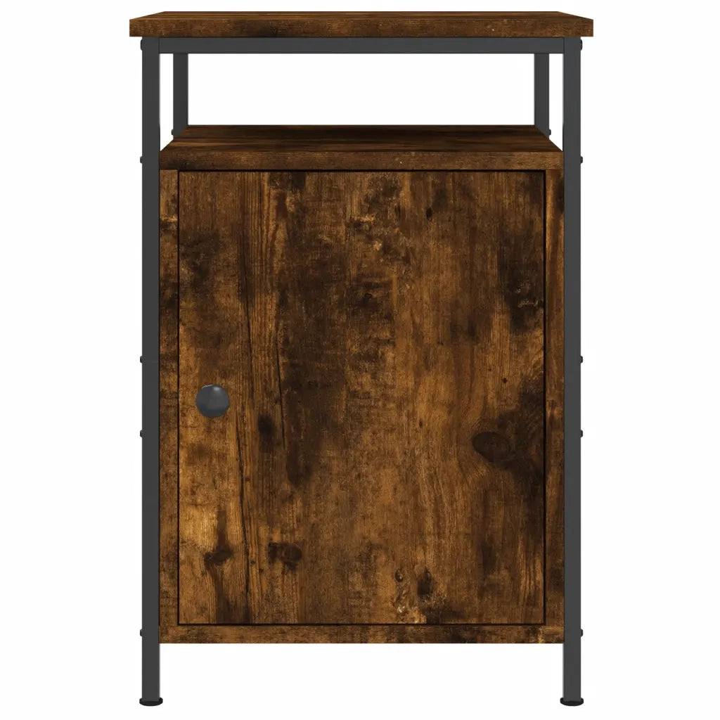 Comodino-Tavolino da notte Rovere Fumo 40x42x60 cm Legno Multistrato 819126