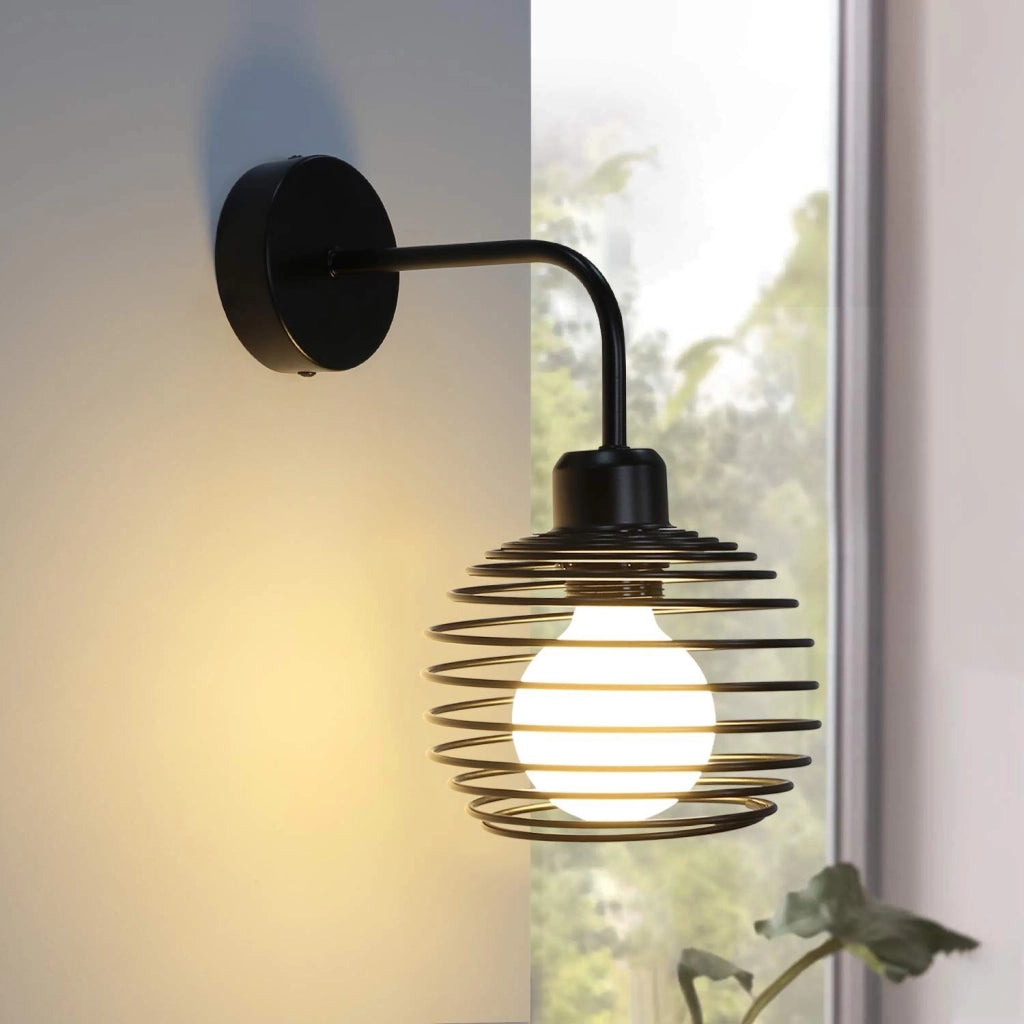 ZMH Lampada da Parete nera E27 corridoio camera sala pranzo soggiorno senza lampadine