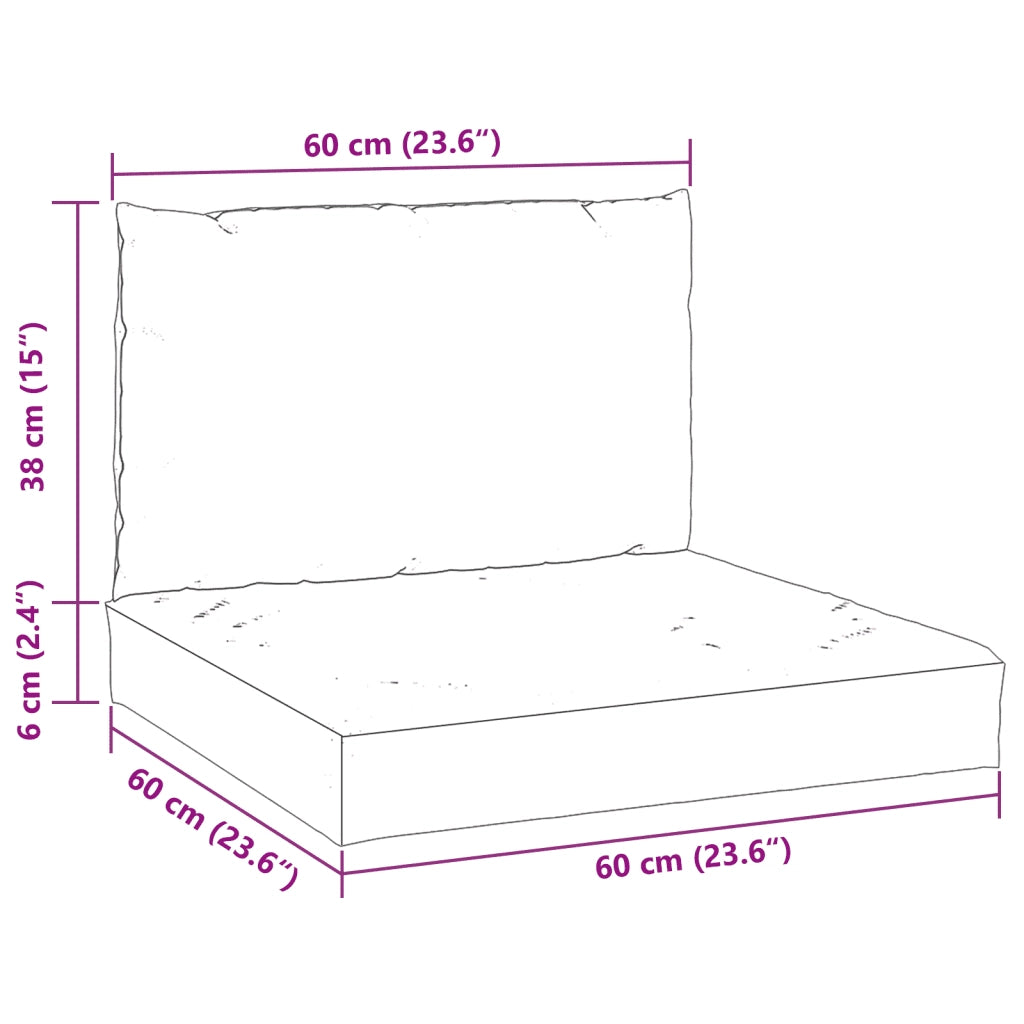 Cuscini per Pallet 2 pz Verde Intenso in Tessuto Oxford