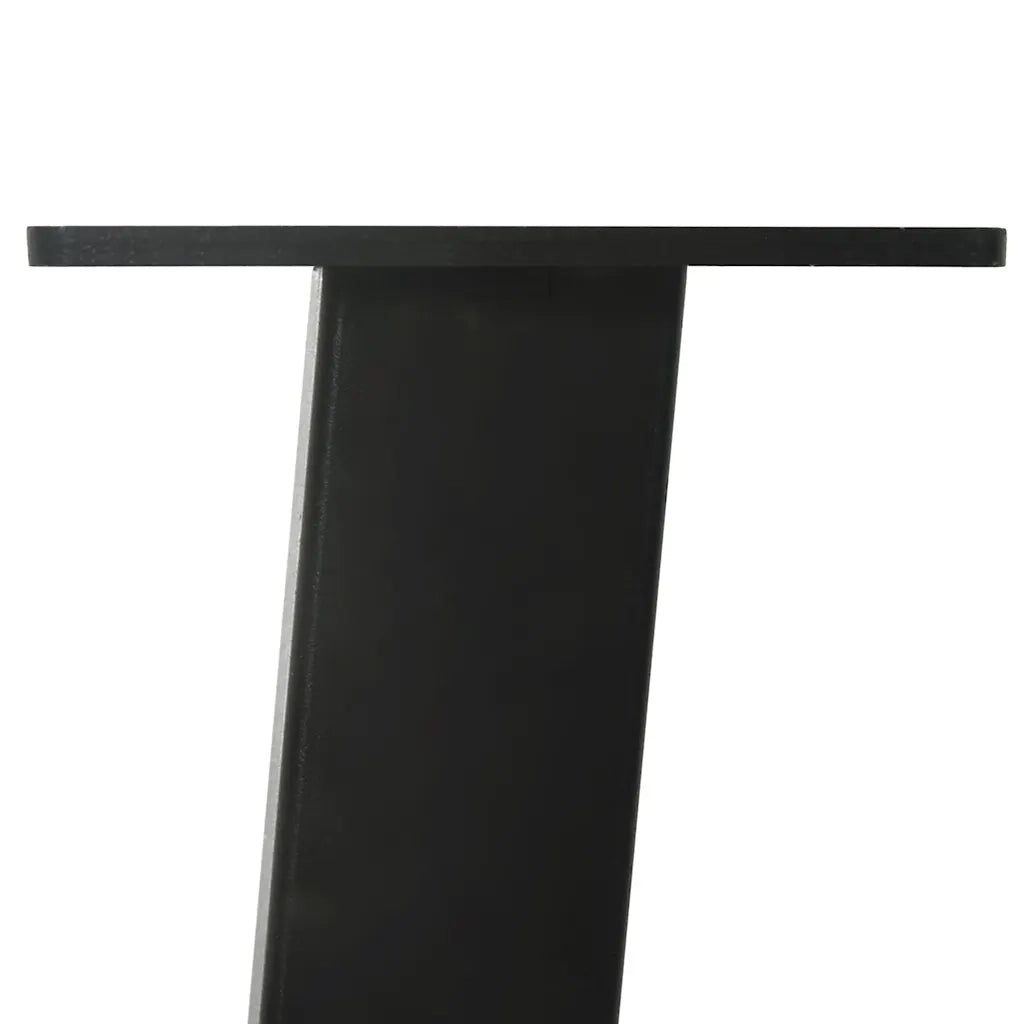 Gambe per Tavolino da Caff¨¨ 4 pz-Set di 4 Gamba per Tavolo Nere 30 cm Acciaio 786496