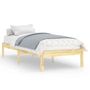 Letto singolo | Letto per adulti | Giroletto in Legno Massello 90x190 cm Single