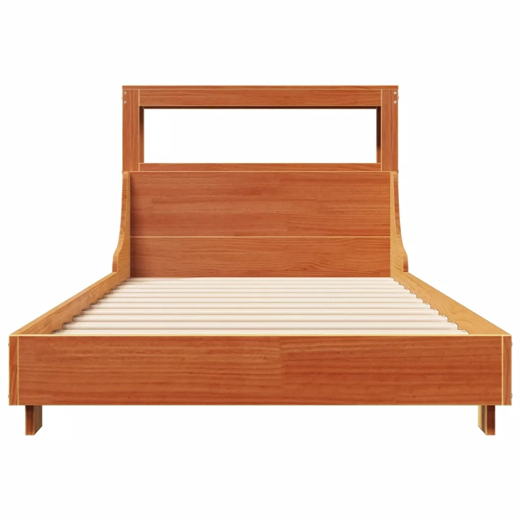 Letto senza Materasso Marrone Cera 75x190 cm in Legno di Pino 3306446