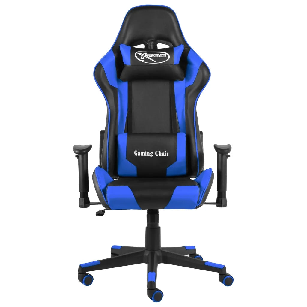 Sedia da Gaming | Sedia da e-sports Girevole Blu in PVC
