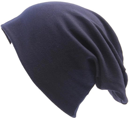 Cappuccio per donne e uomini, realizzato con alta qualità di tessuto a maglia, respirante e elastico, con un diametro di 54 cm, blu marino