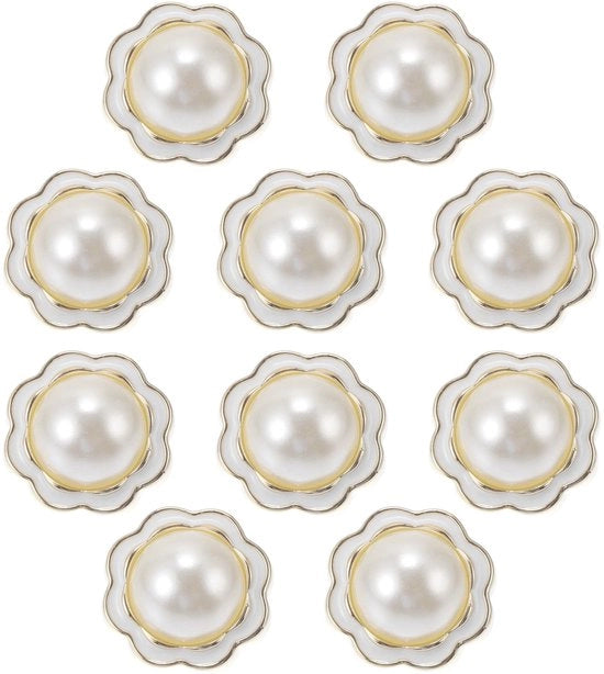 Punti di fermaglio in plastica 10 pezzi - forma di fiore - per abbigliamento e cucito - decorazione - robusti e affidabili