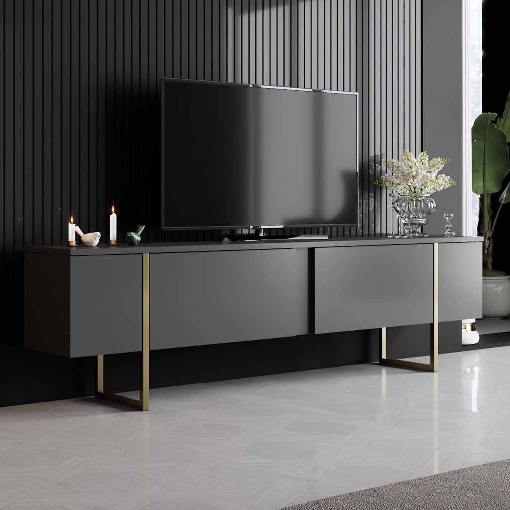 Porta TV in legno "Luxe" - 180 x 30 x 50 cm - Oro