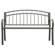 Panca da Giardino Grigia 120 cm Acciaio 319586