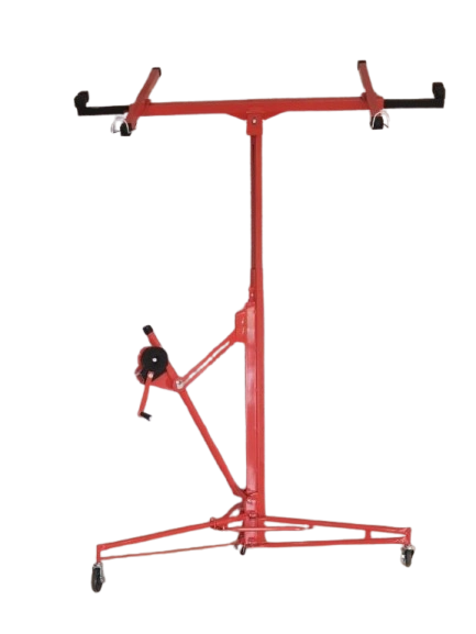 Alzalastre Per Cartongesso Professionale Sollevatore Per Pannelli Con Certificato CE Portata Di 68 Kg Regolabile In Altezza XXL Pieghevole Altezza Di Lavoro 140 350 Cm Rosso