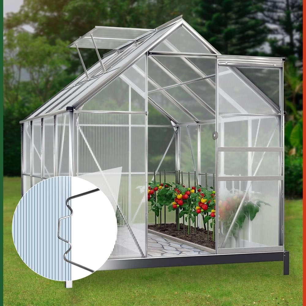 Clip Fissaggio per Serre Morsetti Antiruggine Kit 50 Pezzi in Acciaio Accessori per Protezione Piante Giardino