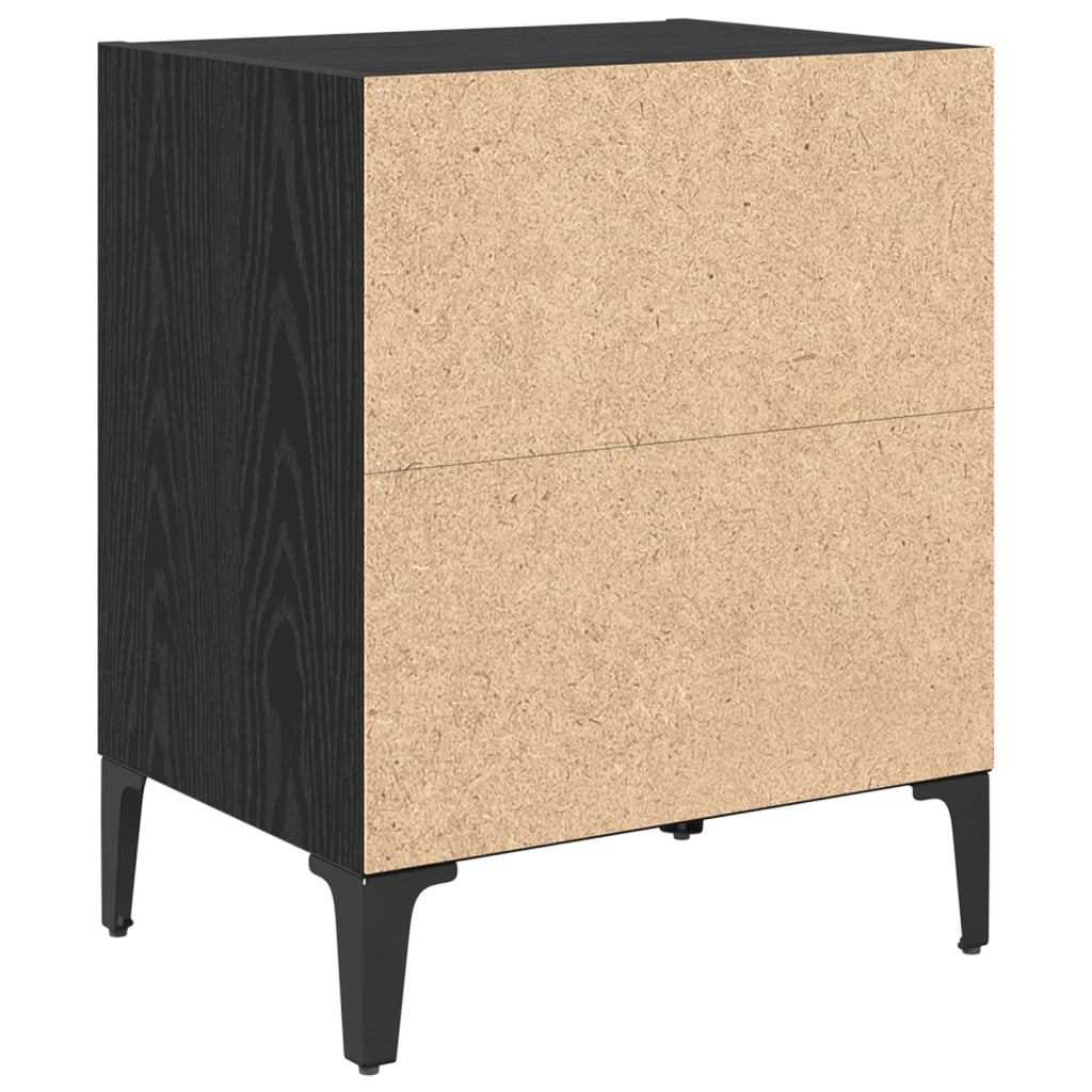 Comodini 2 pcs Quercia Nera 40x30x50 cm Legno Ingegnerizzato