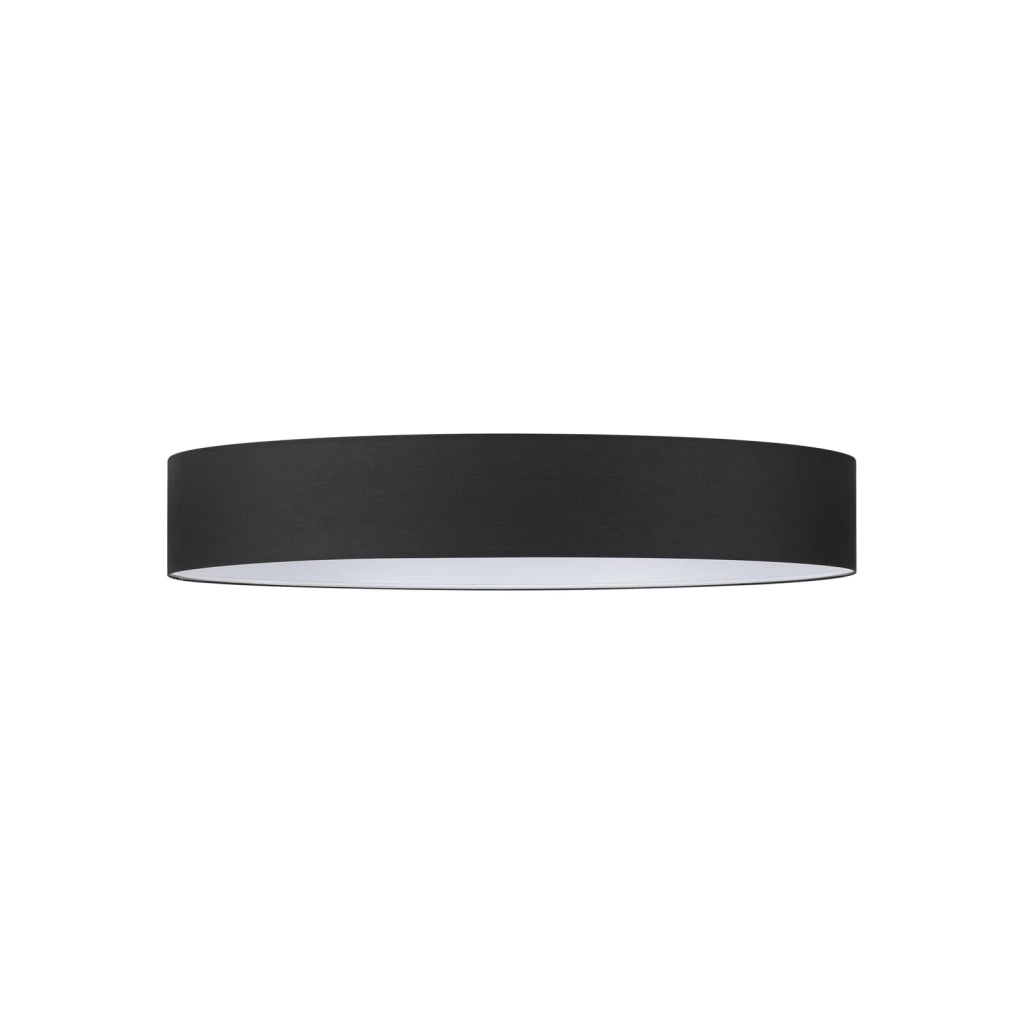 Set Paralume Cilindro D70 H9 Cm Tessuto Nero Ideal Lux Collezione SET