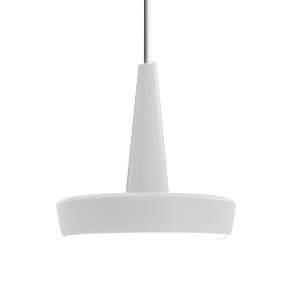 Baby Lampada a sospensione a LED dimmerabile in alluminio bianco, temperatura colore 3000K, design compatto per interni moderni ed eleganti