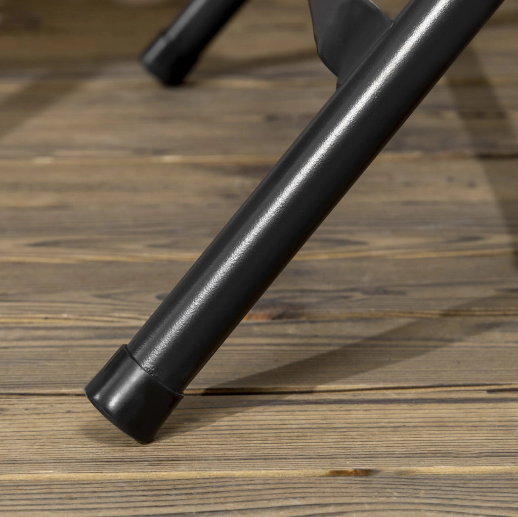 Tavolo pieghevole da esterno rotondo in HDPE, grigio scuro