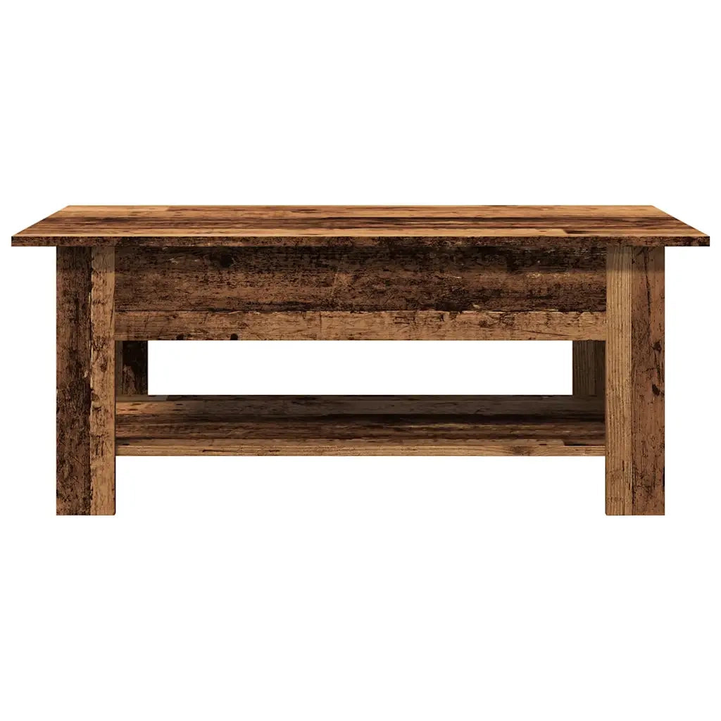 Tavolino da Salotto Legno Antico 102x55x42 cm Legno Multistrato