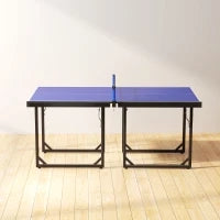 Tavolo da Ping Pong Pieghevole per Interni, Tavolo Ping Pong con Rete, Montaggio Non Richiesto, 182x91 cm, Blu e Viola