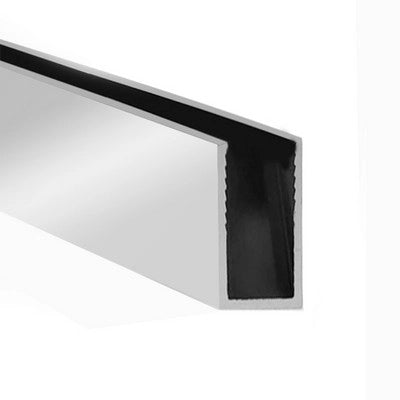 PROFILO BASSO CON GUARNIZIONE A SPILLO PER WALK-IN ESSENTIAL- cm 93 - Cromo- DHIMP- pezzi 1