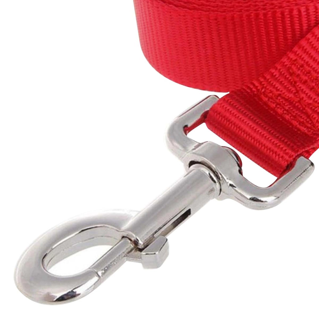 Guinzaglio per cani XL 120 cm in nylon confortevole e resistente con moschettone Rosso Inny
