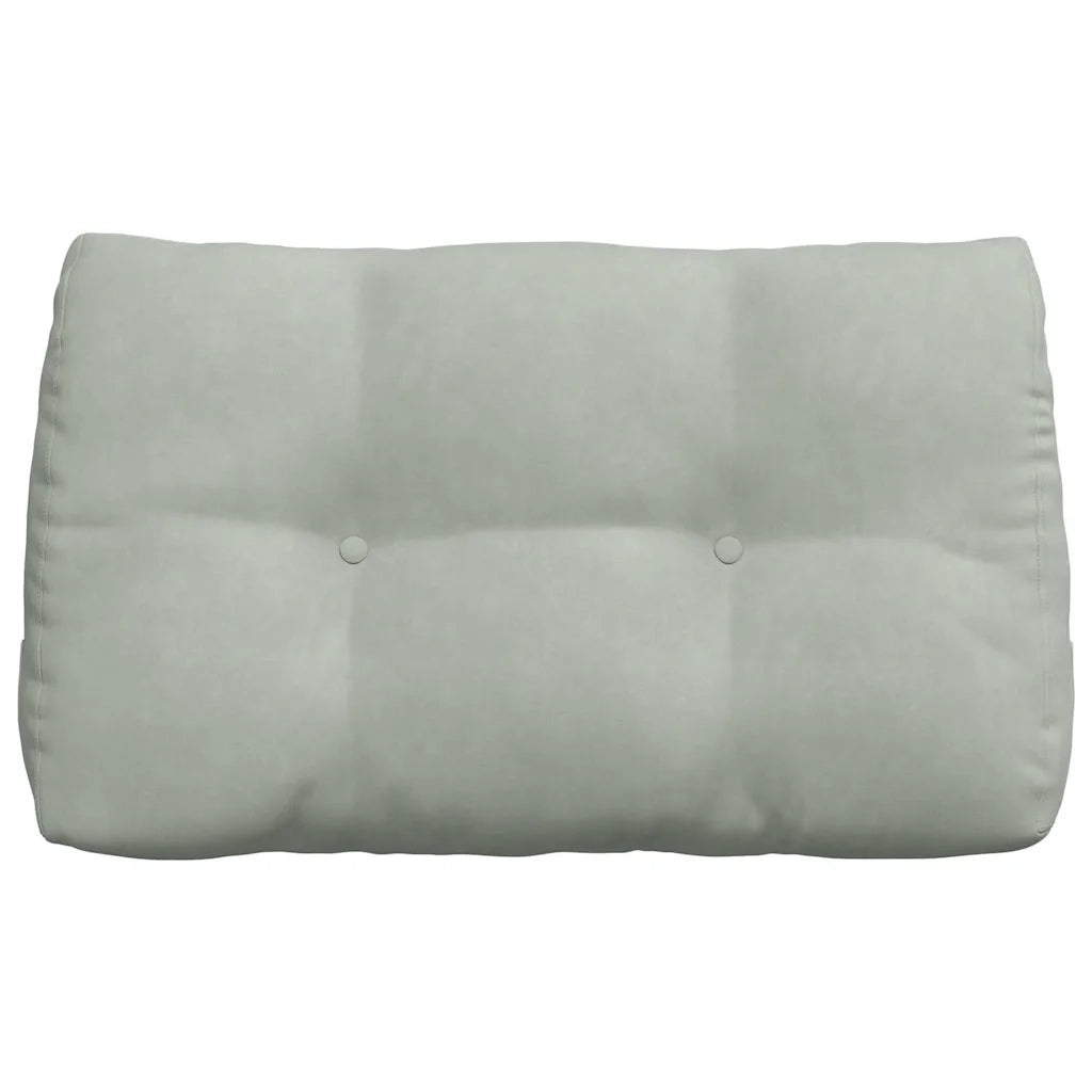 Cuscino per Schiena Grigio chiaro 80 x 24 x 50 cm Velluto 42014429