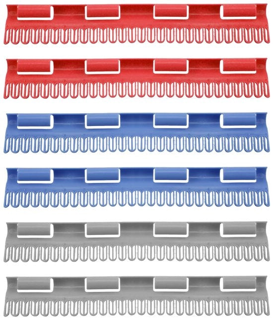 6 pacchi di appoggi per calze, attaccapanni multifunzionali, asciugacapelli per calze, appoggi per calze impermeabili in plastica per intimo, calze, piccola stoffa (grigio, rosso, verde)