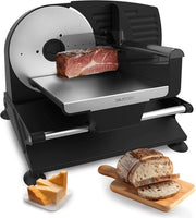 Macchina per tagliare il pane a stantuffo con disco di acciaio inossidabile - 200 W - 190 mm - Regolabile senza trappola - Acciaio inossidabile - Precisione massima 0-15 mm