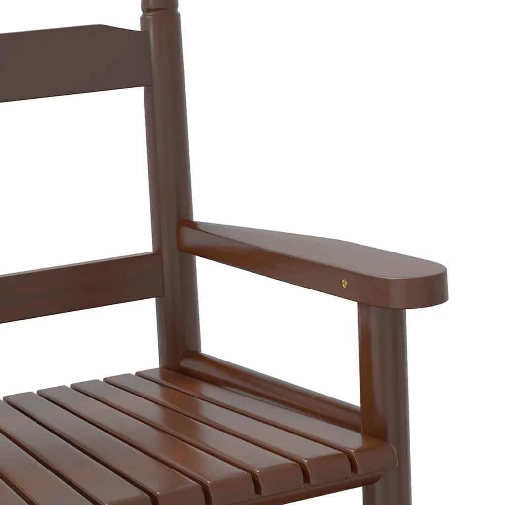 vidaXL Sedie a Dondolo per Bambini 2 pz Marrone Legno Massello Pioppo