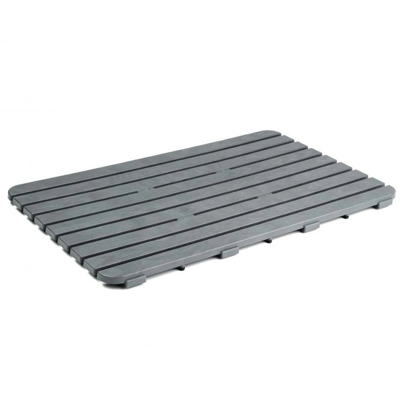 Pedana Doccia Plastica Antiscivolo 55x55 80x50 Rigida rettangolare quadrata Antracite/80x50cm