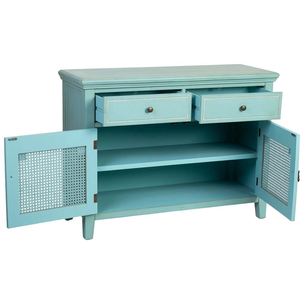 Mobile da ingresso in legno con 2 ante e 2 cassetti 106x38x78,5h cm