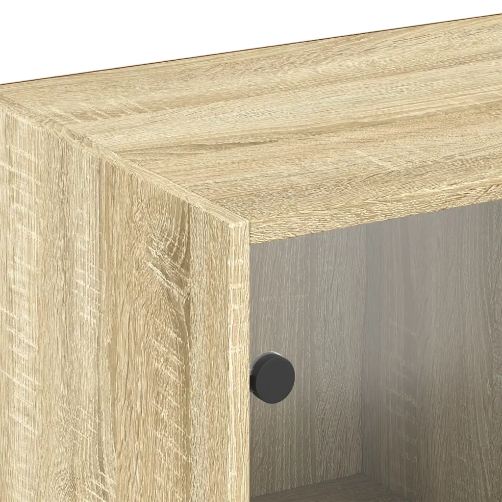 Libreria con Ante Rovere Sonoma 204x37x75 cm Legno Multistrato 3206533